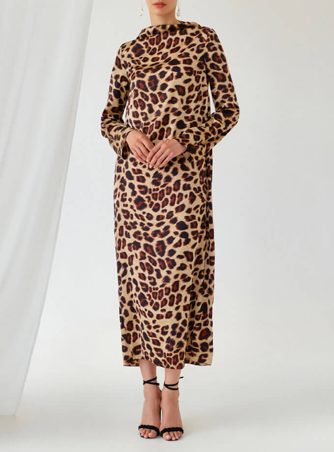 Леопардова сукня oun_F-SS22-09, фото 1 - в интернет магазине KAPSULA