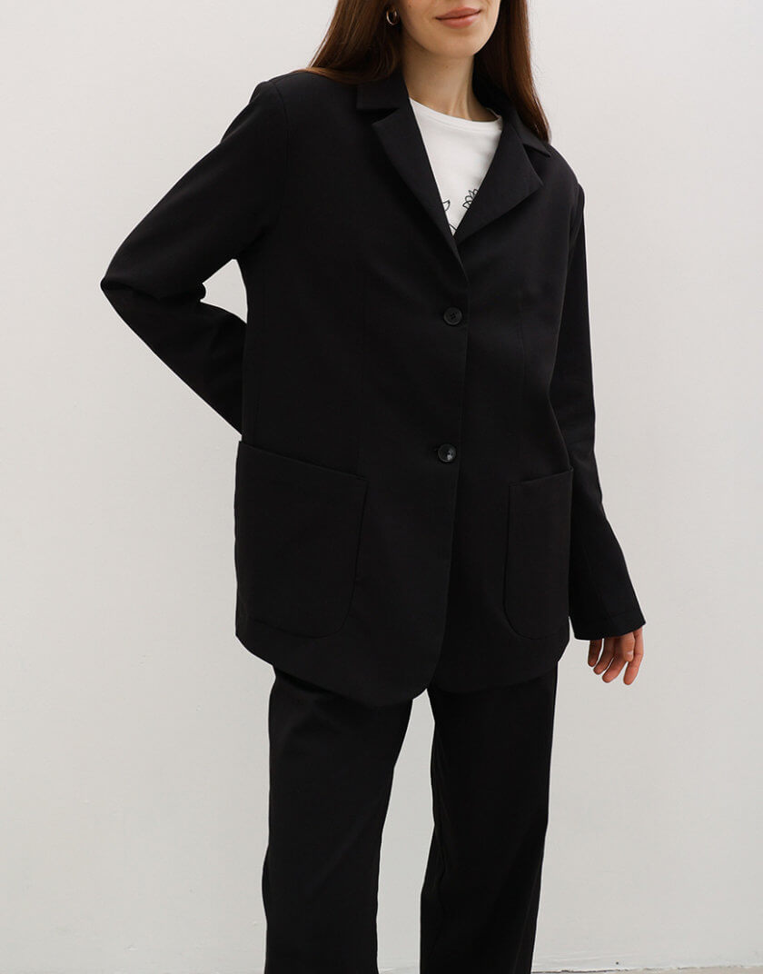 Жакет чорного кольору AY_3785, фото 1 - в интернет магазине KAPSULA