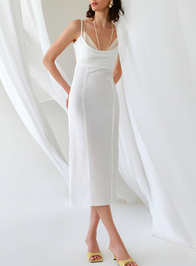 Лляна сукня oun_R-SS22-15, фото 1 - в интернет магазине KAPSULA