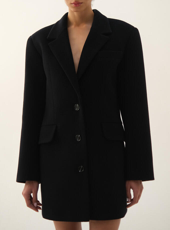 Пальто з об'ємними плечима GNPT_CMaria_SS24_14, фото 1 - в интернет магазине KAPSULA