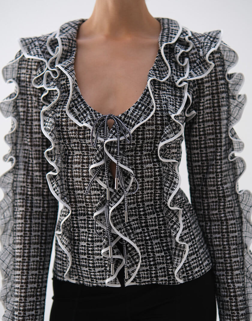 Блуза з вишитої сітки GNPT_Coco_SS24_1, фото 1 - в интернет магазине KAPSULA