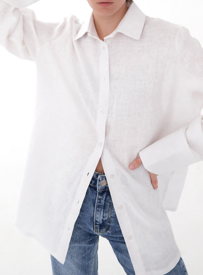 Сорочка оверсайз зі збільшеною манжетою та декоративною вишивкою Півник GNZD_1OLSBCDERW-002, фото 1 - в интернет магазине KAPSULA
