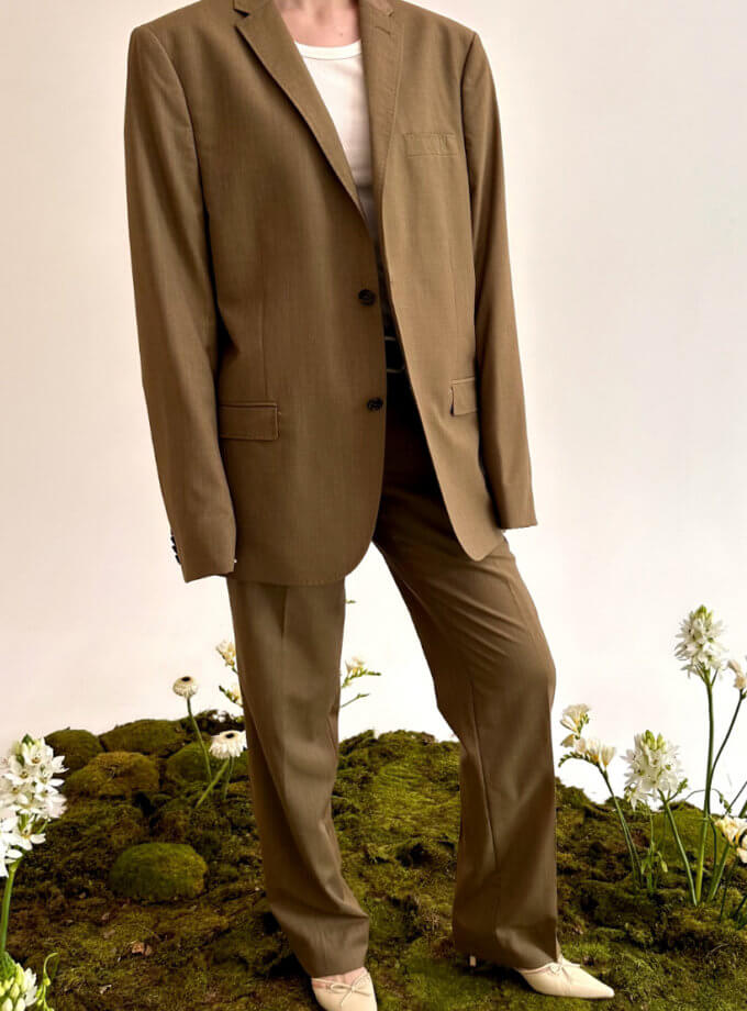 Костюм з класичними брюками з натуральної шерсті VJ_FLW_009, фото 1 - в интернет магазине KAPSULA