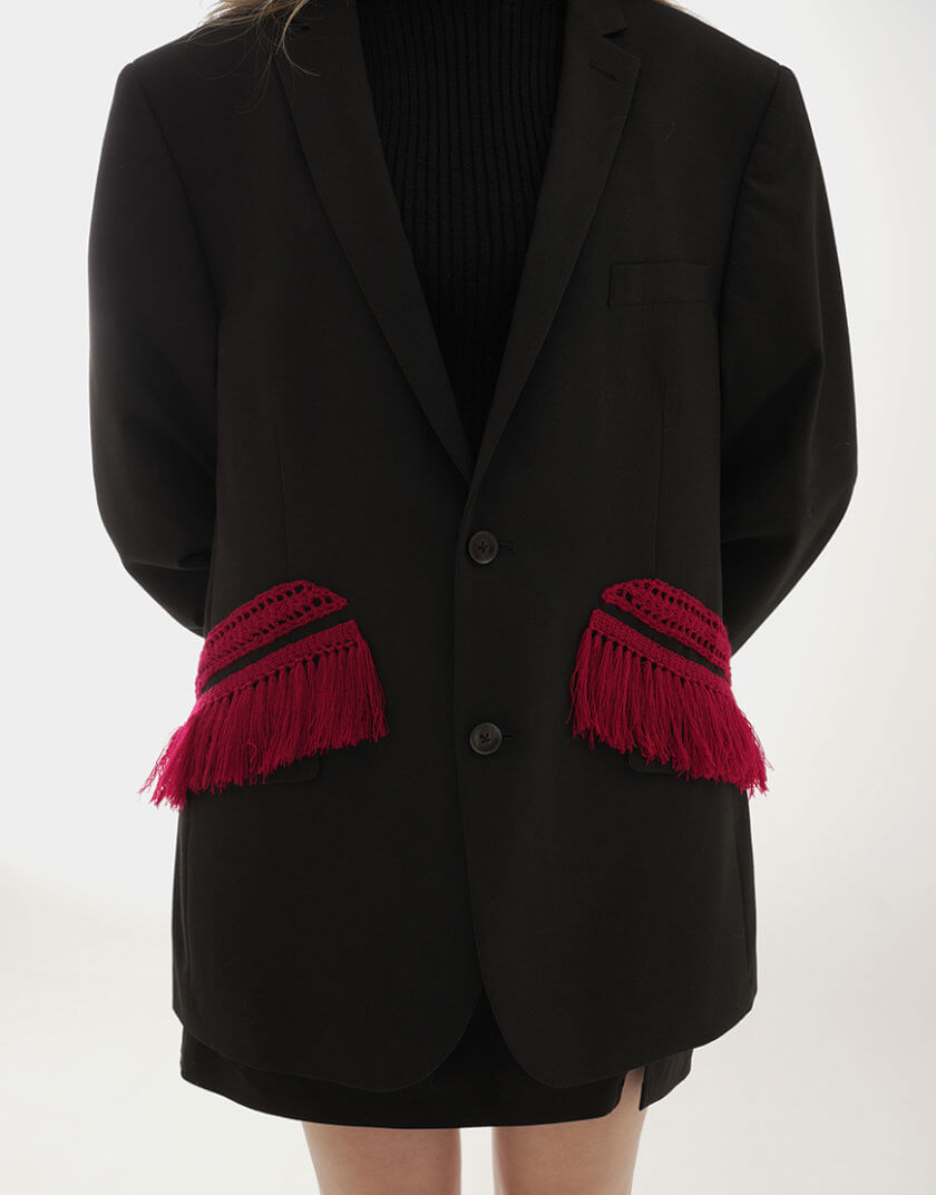 Піджак з вишивкою VJ_FLW_001, фото 1 - в интернет магазине KAPSULA