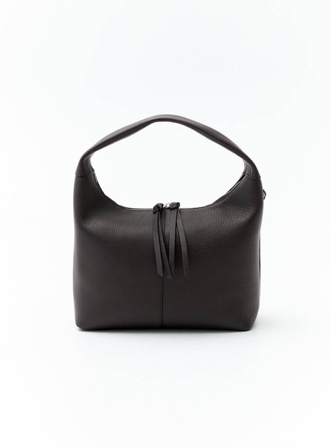 Сумка Hobo bag темно-шоколадна WLL_CP-30009-0222, фото 1 - в интернет магазине KAPSULA