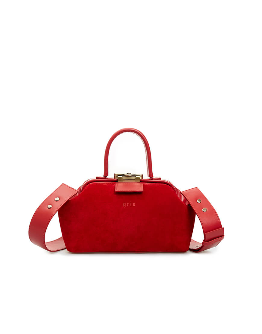 Шкіряна сумка-саквояж Grie Noble Red Suede GR_SV-NB-SD-R, фото 1 Шкіряна сумка-саквояж Grie Noble Red Suede GR_SV-NB-SD-R, фото 1 - в интернет магазине KAPSULA