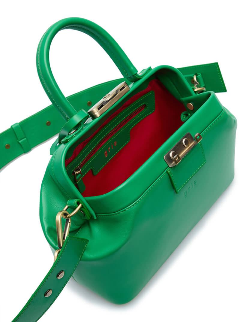 Шкіряна сумка-саквояж Grie Noble Green GR_SV-NB-G, фото 1 - в интернет магазине KAPSULA