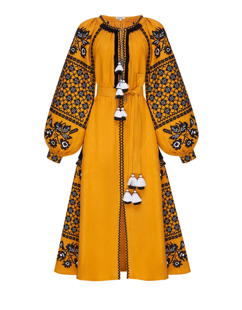 Золото гірчична міді сукня FOBERI_1105, фото 1 - в интернет магазине KAPSULA
