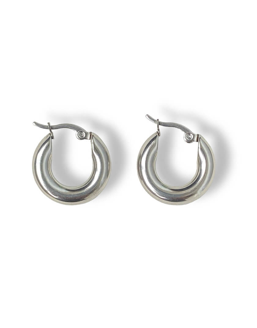 Сережки кільця 20мм в сріблі NST_NS10, фото 1 - в интернет магазине KAPSULA