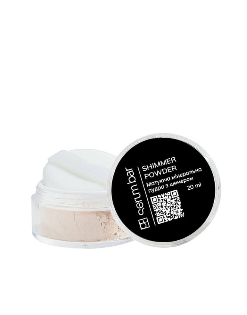 Мінеральна пудра с шимером SPF40 Shimmer Powder зі спонжем PH_shimmer, фото 1 - в интернет магазине KAPSULA