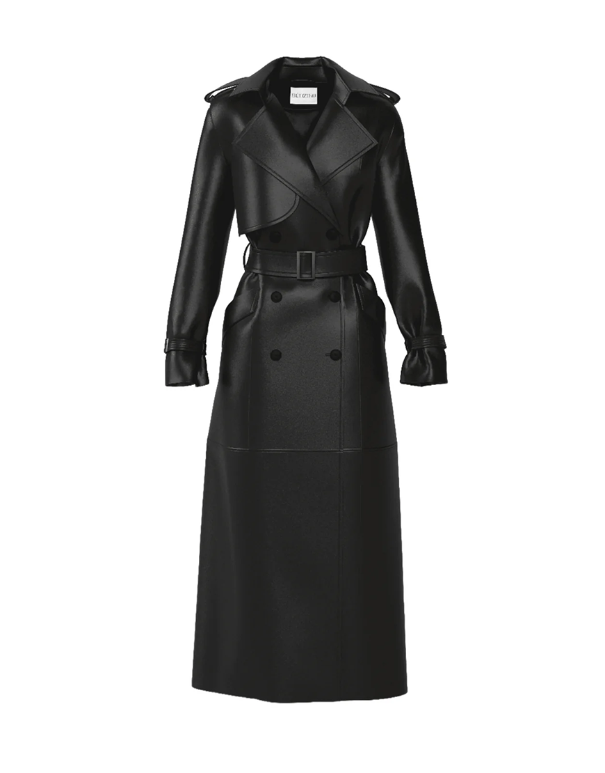 Чорний тренч NYC BDZ_NYC-TRNCH-BLK/BG-FW23, фото 1 - в интернет магазине KAPSULA