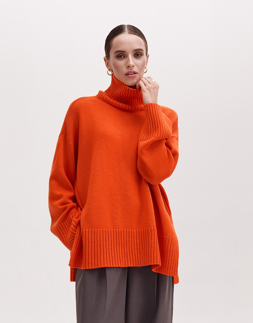 Светр об'ємний оверсайз FRBC_FBmer_orange, фото 1 Светр об'ємний оверсайз FRBC_FBmer_orange, фото 1 - в интернет магазине KAPSULA