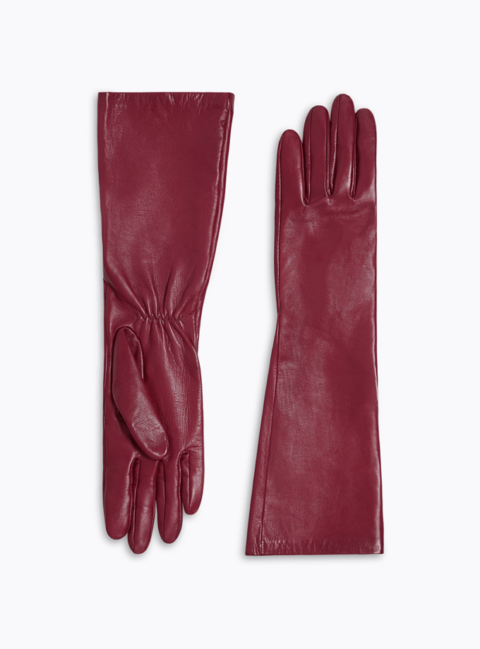 Руковиці Bagriany Leather IAM_BGRN/LTHR/GLVS, фото 1 - в интернет магазине KAPSULA