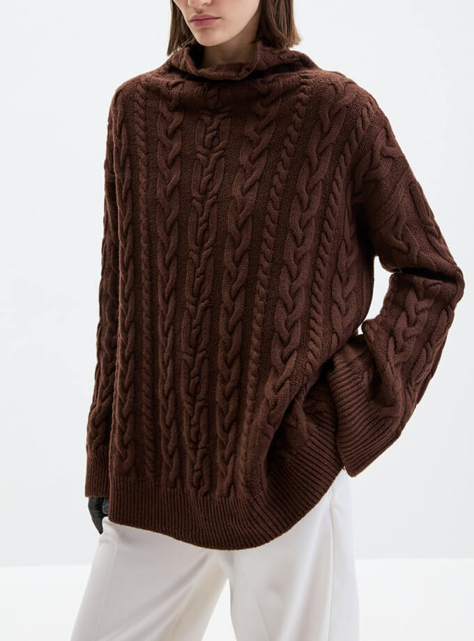 Светр Braided Brown IM_BRDD/BRWN/SWTR, фото 1 - в интернет магазине KAPSULA