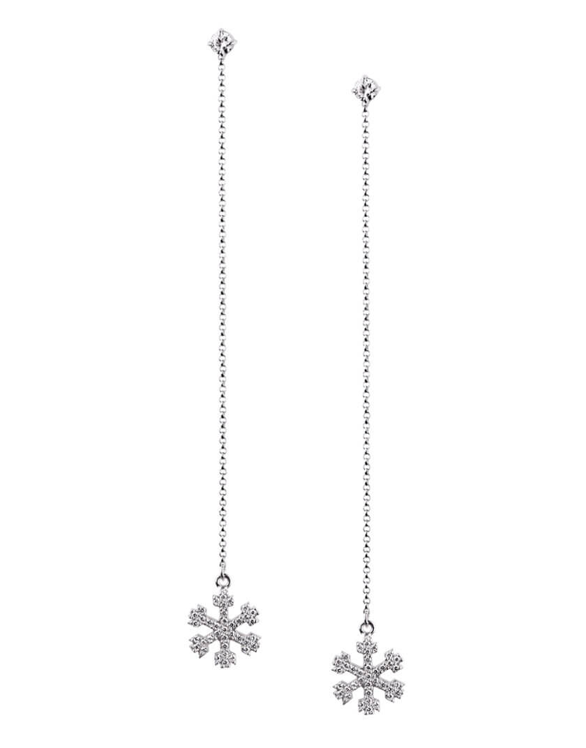 Сережки Chain Snowflakes FRDN_FR_C31/620, фото 1 - в интернет магазине KAPSULA