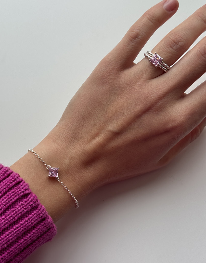 Каблучка Double Zircon  Rose RTRSND_DZ0004R, фото 1 - в интернет магазине KAPSULA
