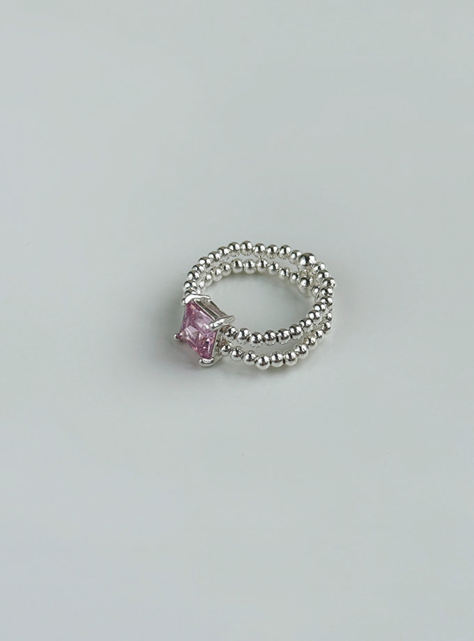 Каблучка Double Zircon  Rose RTRSND_DZ0004R, фото 1 - в интернет магазине KAPSULA