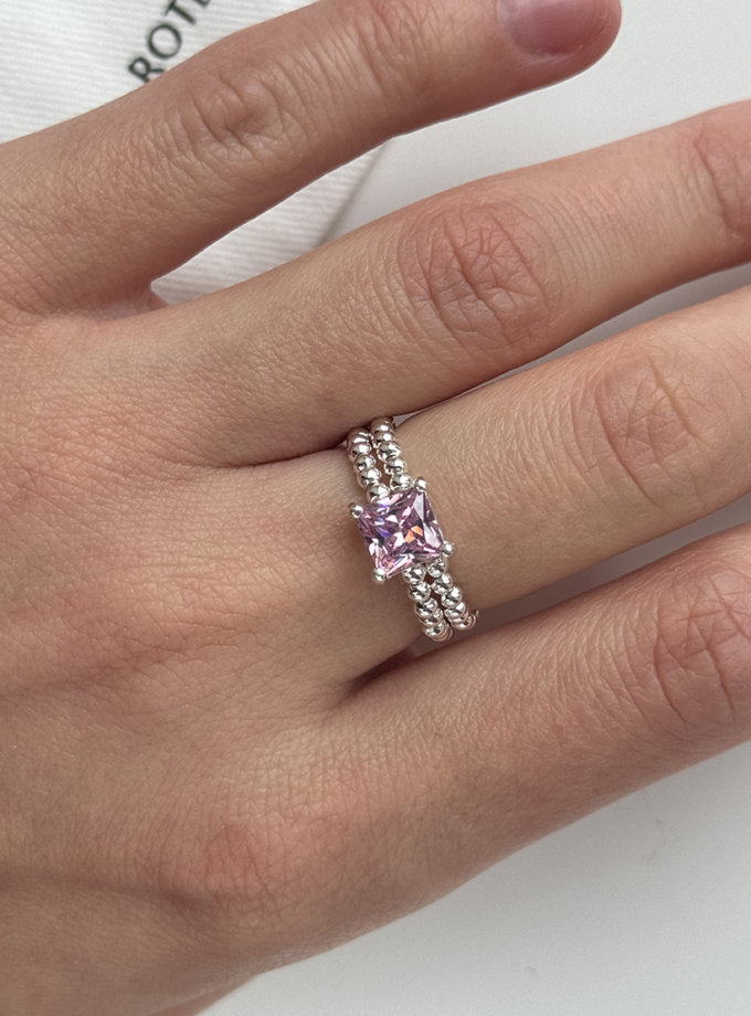 Каблучка Double Zircon  Rose RTRSND_DZ0004R, фото 1 - в интернет магазине KAPSULA