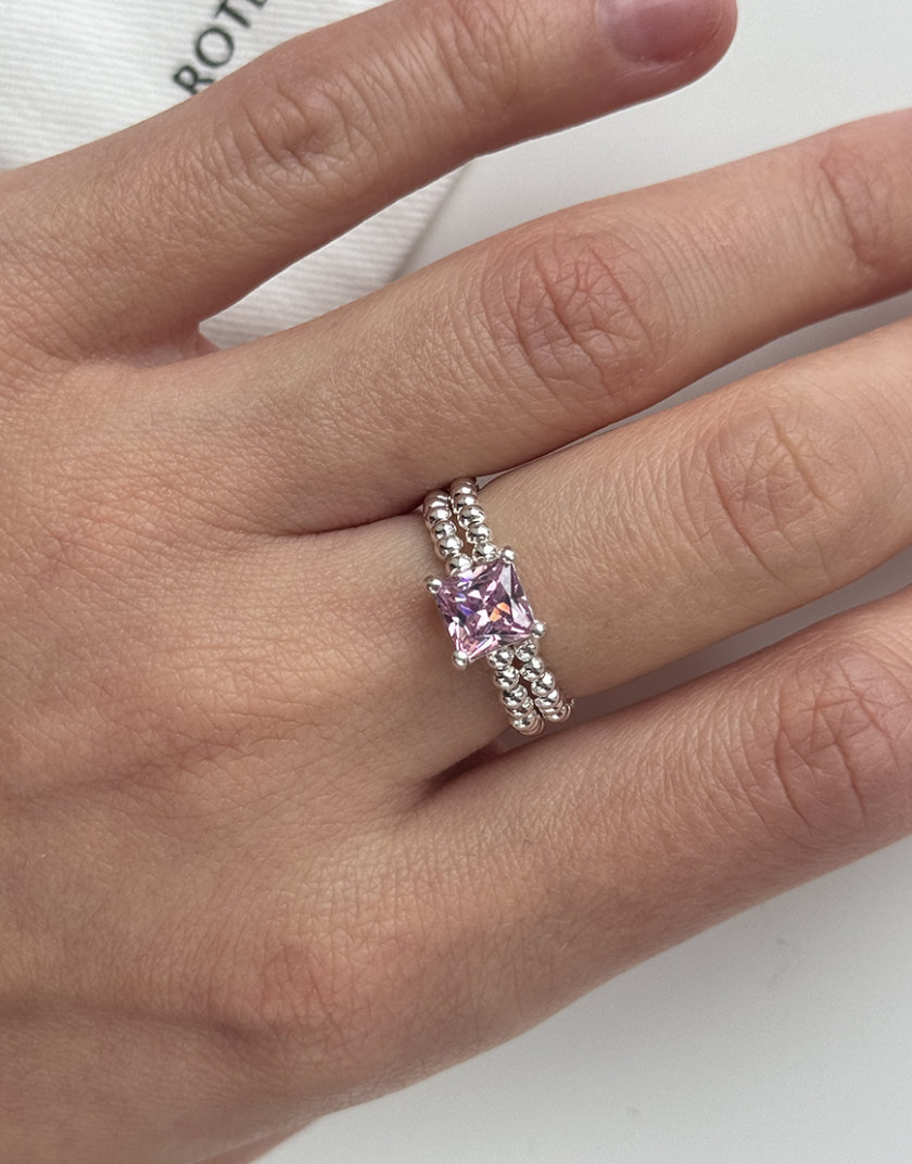 Каблучка Double Zircon  Rose RTRSND_DZ0004R, фото 1 - в интернет магазине KAPSULA