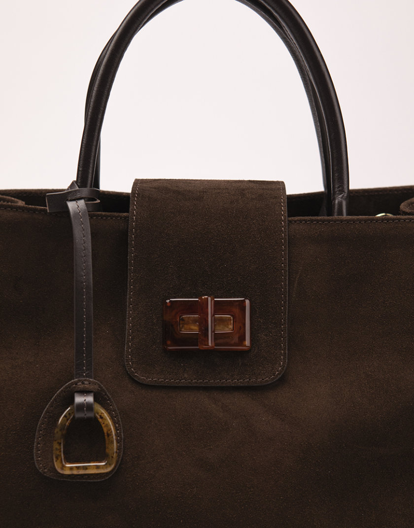 Сумка Etape ss24 Milano Grande Chocolate Suede ETP_ss24_Milano_Grande_Chocolate_Suede, фото 1 - в интернет магазине KAPSULA