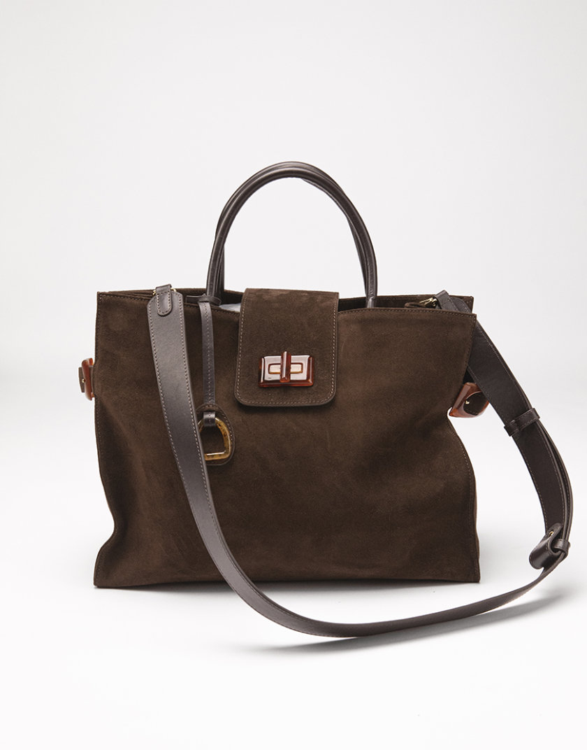 Сумка Etape ss24 Milano Grande Chocolate Suede ETP_ss24_Milano_Grande_Chocolate_Suede, фото 1 - в интернет магазине KAPSULA