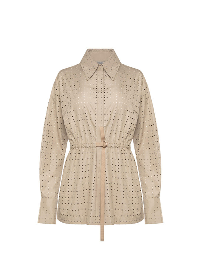 Сорочка з перфорованої плащівки NGRDZK_1009, фото 1 - в интернет магазине KAPSULA