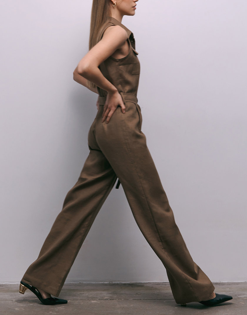Комбінезон з брюками з кропіви CHLT_ Rome_Overalls_ Brown, фото 1 - в интернет магазине KAPSULA