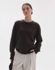 Джемпер з круглою горловиною шоколад FIORE BIANCO (FRBC_FB_0602_brown) - фото 6