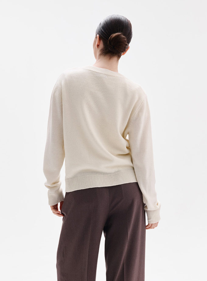 Джемпер з круглою горловиною FIORE BIANCO (FRBC_FB_1911_milk)