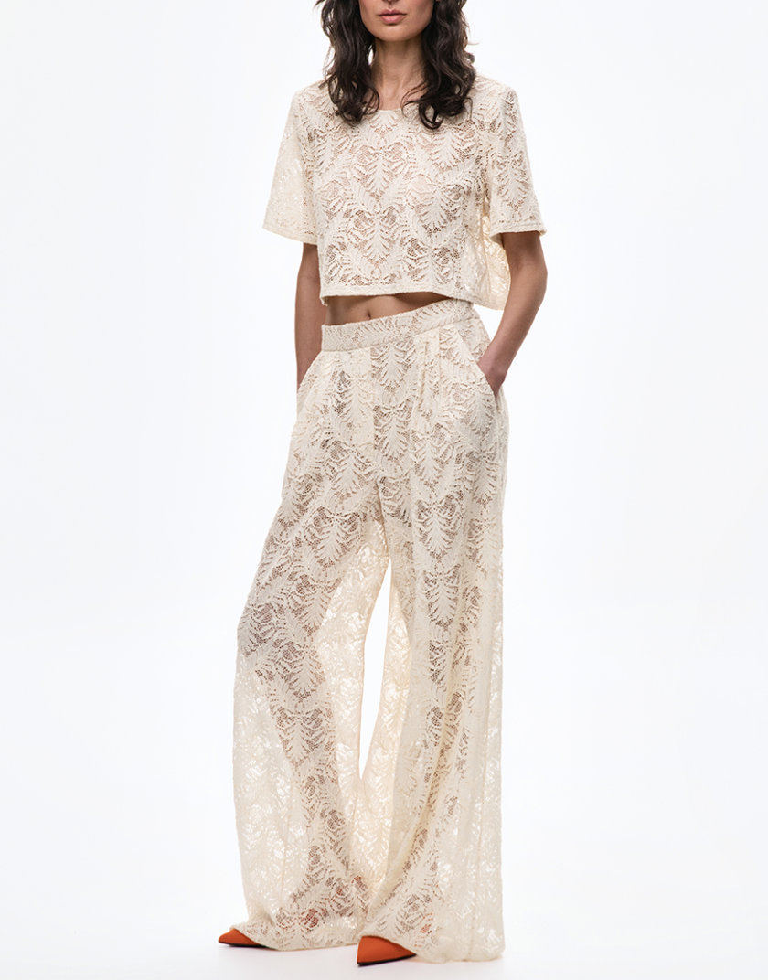 Штани Rosalie in Cream IAM_RSL/PNT/CRM, фото 1 - в интернет магазине KAPSULA