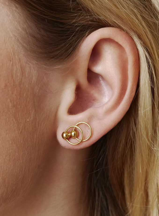 Сережки-трансформери Центро Чіко зі срібла в позолоті ORX_earring_chiko_gp, фото 1 - в интернет магазине KAPSULA