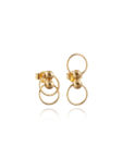 Сережки-трансформери Центро Чіко зі срібла в позолоті ORX_earring_chiko_gp, фото 1 - в интернет магазине KAPSULA