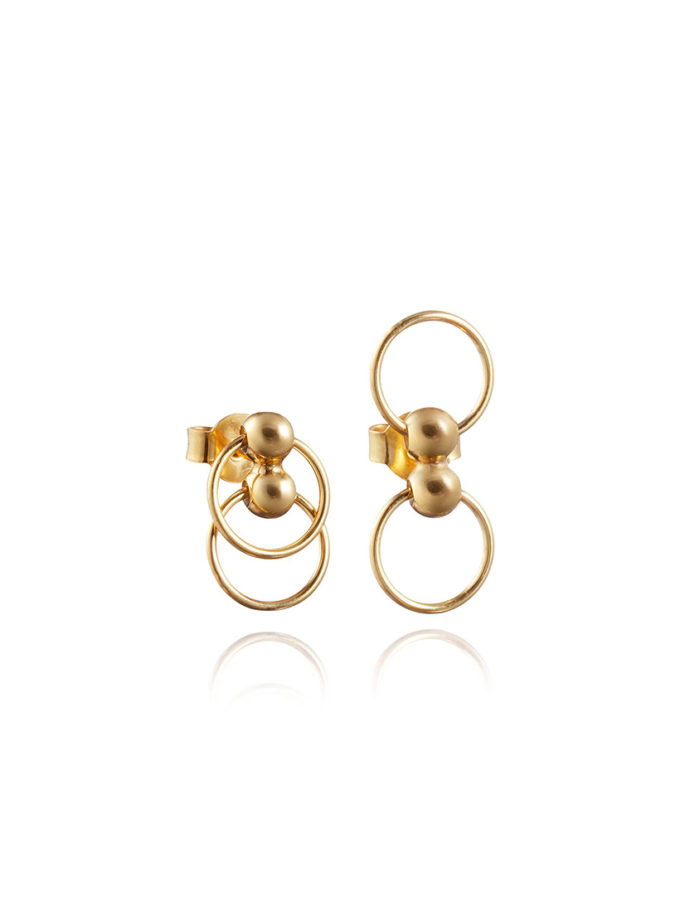 Сережки-трансформери Центро Чіко зі срібла в позолоті ORX_earring_chiko_gp, фото 1 - в интернет магазине KAPSULA