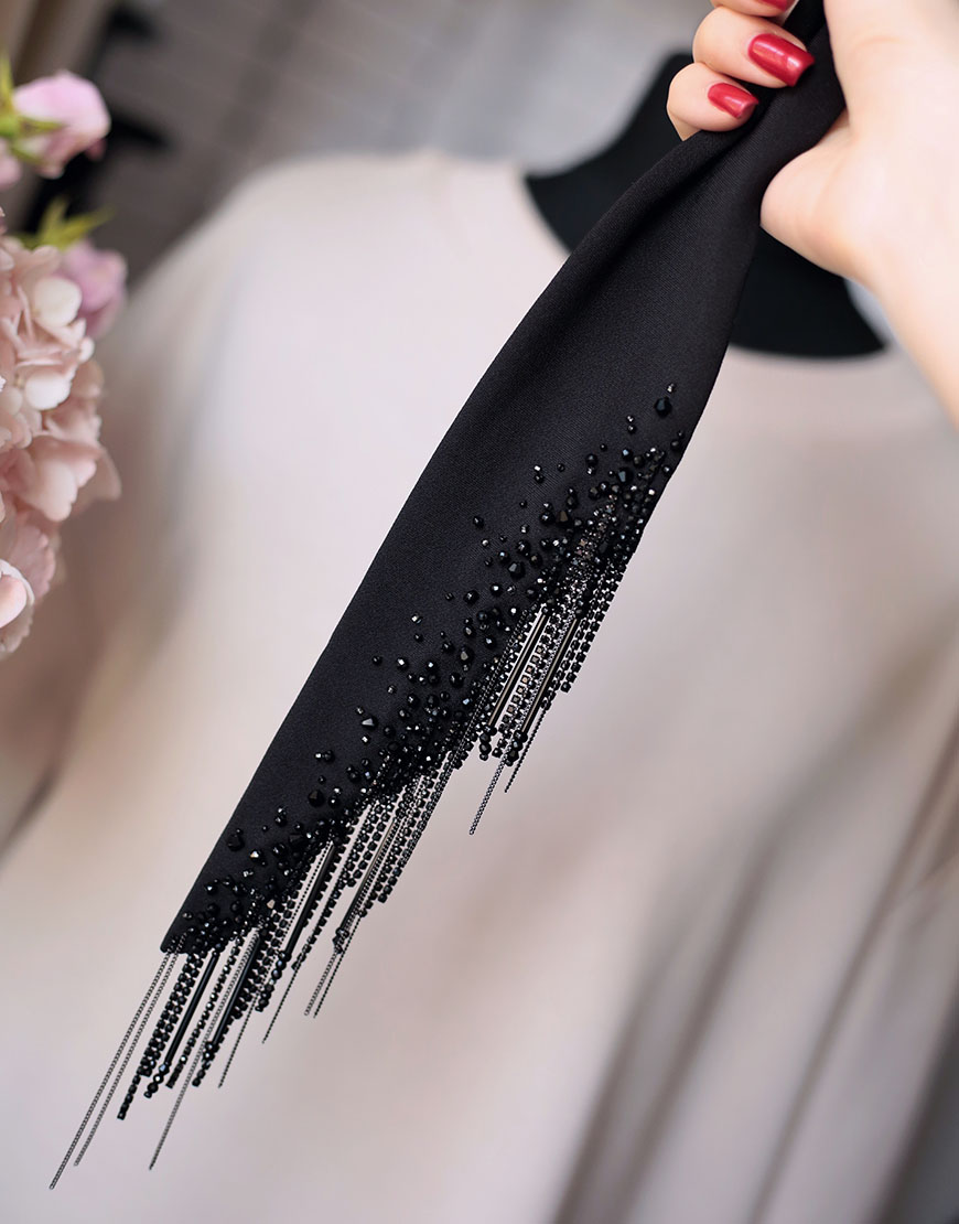 IMG_9226 Краватка Black з ручною інкрустацією CRAVATTA (CRV_KKS_SS42_31) - фото 2