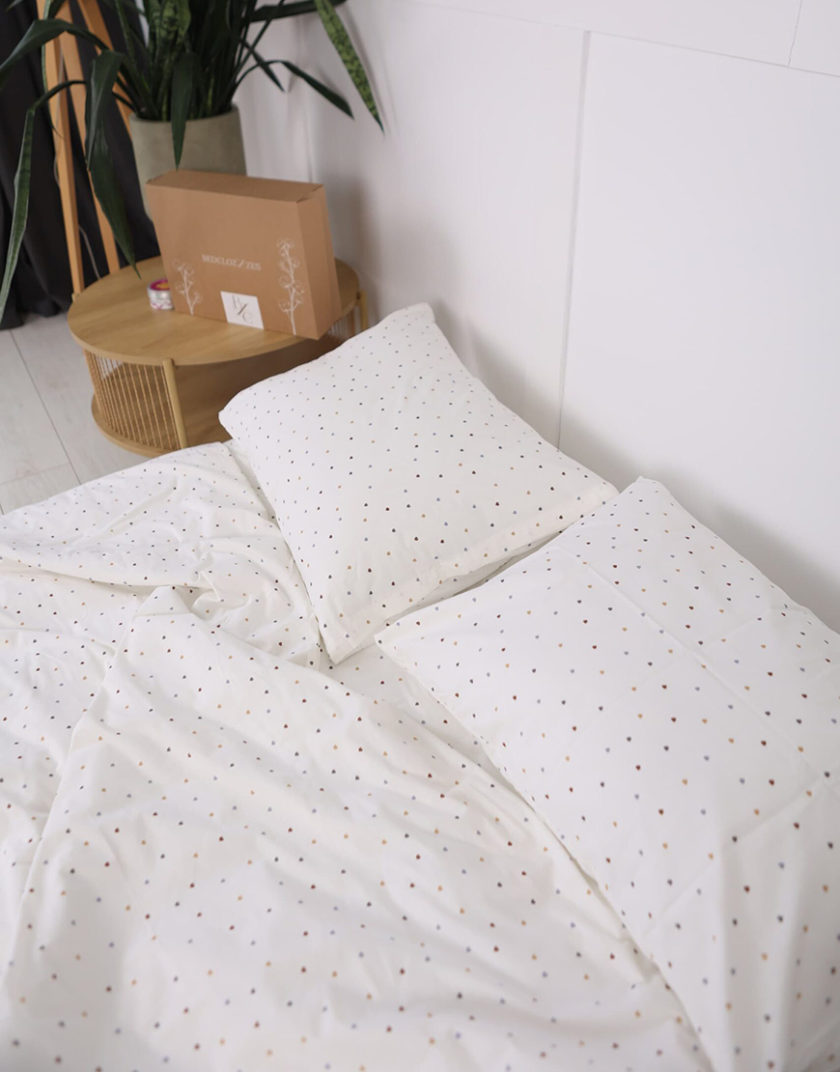 Комплект постільної білизни Ранфорс milk hearts BEDCLZ_5875, фото 1 - в интернет магазине KAPSULA