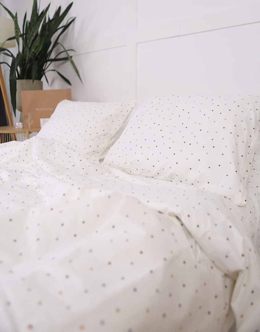 Комплект постільної білизни Ранфорс milk hearts BEDCLZ_5875, фото 1 - в интернет магазине KAPSULA