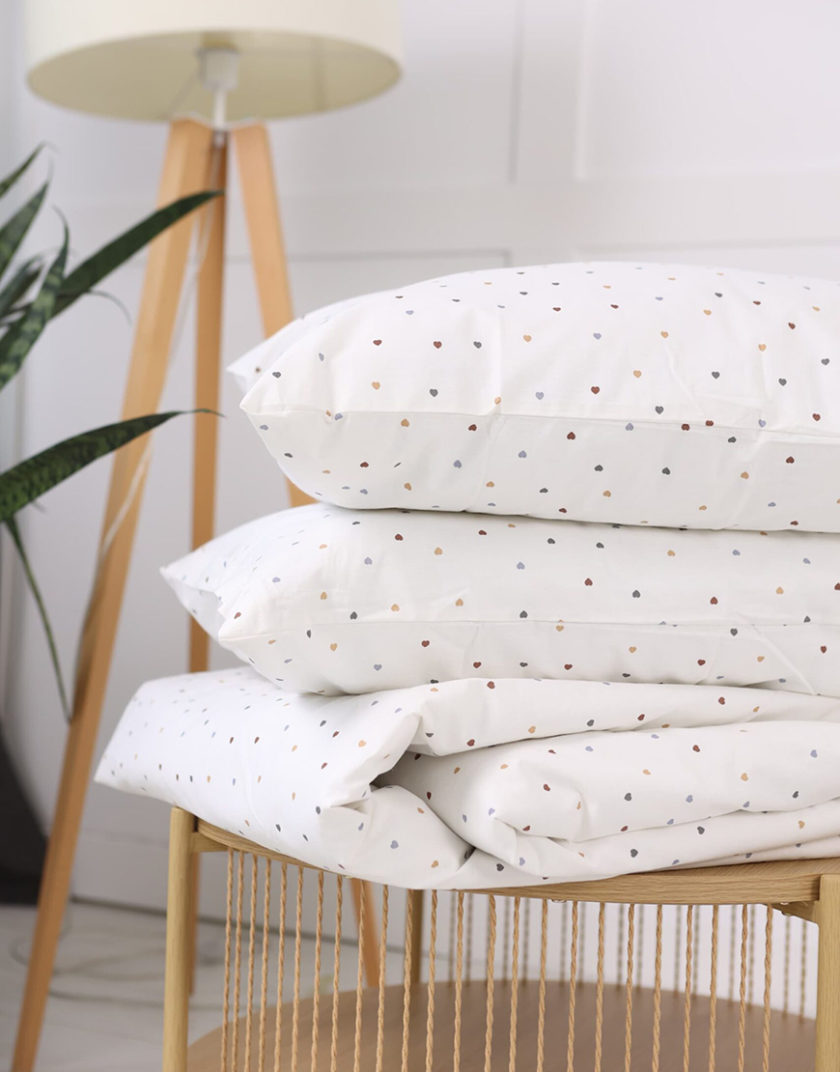 Комплект постільної білизни Ранфорс milk hearts BEDCLZ_5875, фото 1 - в интернет магазине KAPSULA