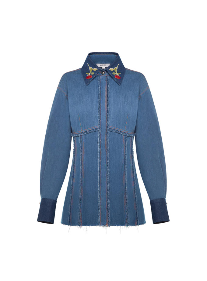 Сорочка з деніму NGRDZK_1052, фото 1 - в интернет магазине KAPSULA