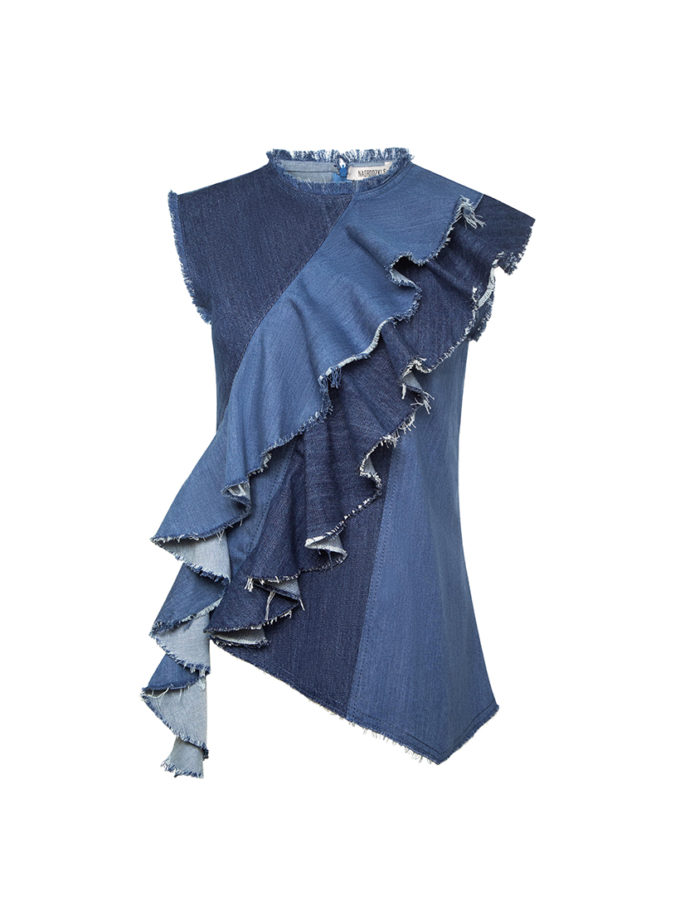 Топ з воланами NGRDZK_1054, фото 1 - в интернет магазине KAPSULA