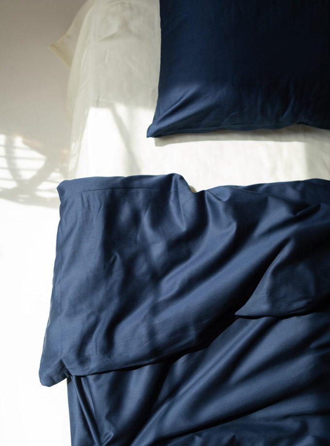 Комплект постільної білизни Сатин indigo+milk №66+3 BEDCLZ_18620-1-1-1, фото 1 - в интернет магазине KAPSULA