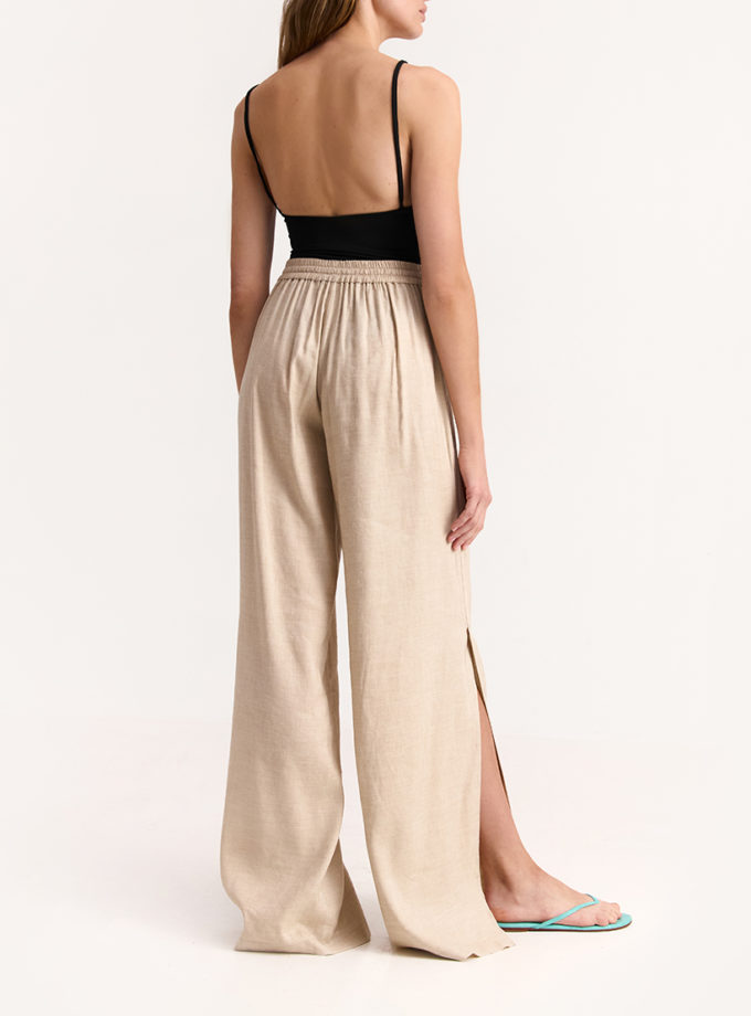 Штани Dune Natural Linen IAM_DN/NTRL/LNN/TRSRS, фото 1 - в интернет магазине KAPSULA