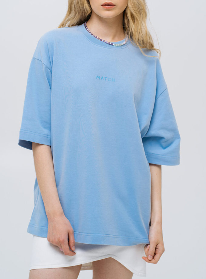 Футболка Blue MTCH_sp25-tshirt-blue, фото 1 - в интернет магазине KAPSULA
