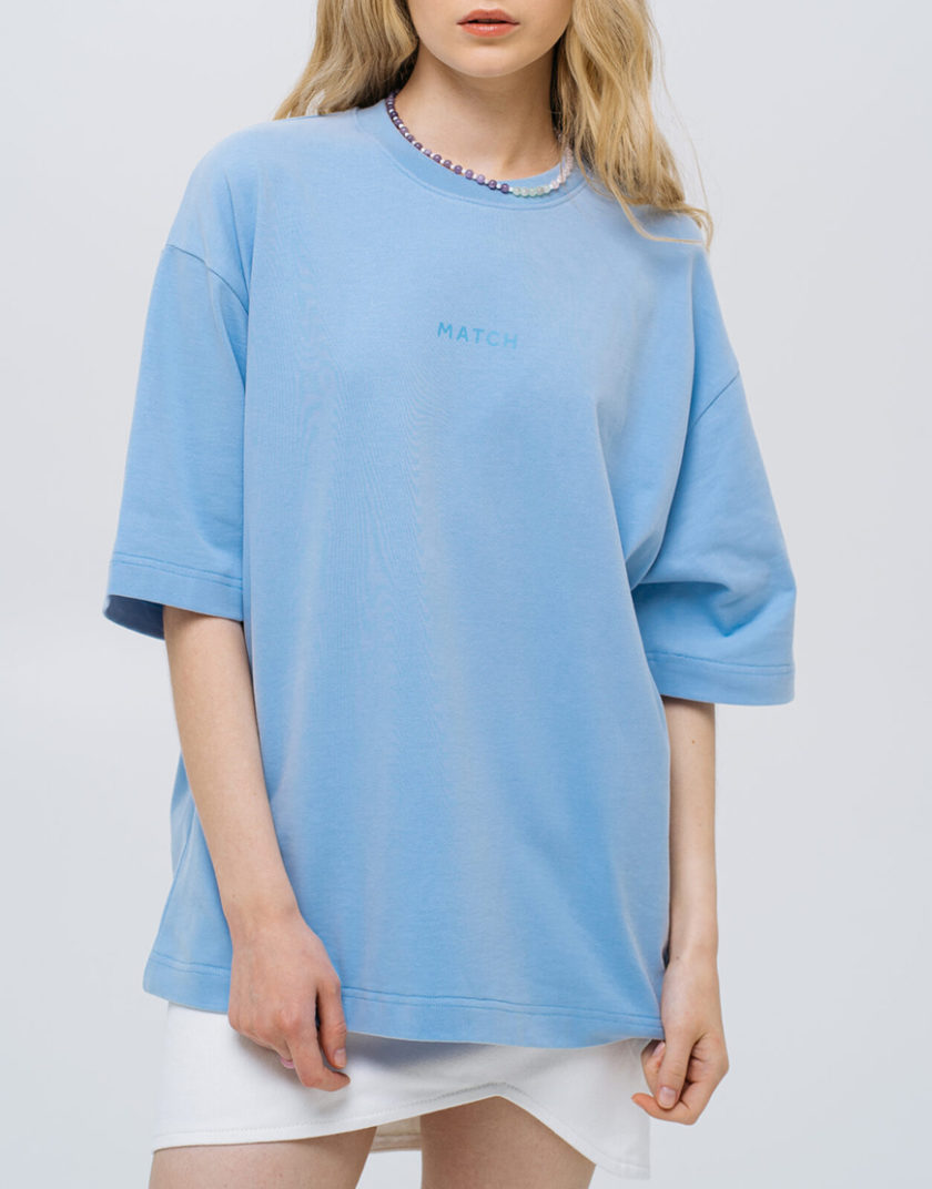 Футболка Blue MTCH_sp25-tshirt-blue, фото 1 - в интернет магазине KAPSULA