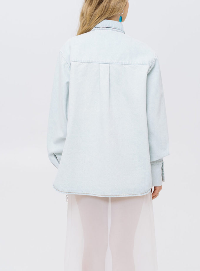 Сорочка Light Blue Denim MTCH_sp25-mini-skirt-white-1, фото 1 - в интернет магазине KAPSULA