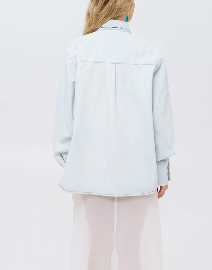 Сорочка Light Blue Denim MTCH_sp25-mini-skirt-white-1, фото 1 - в интернет магазине KAPSULA