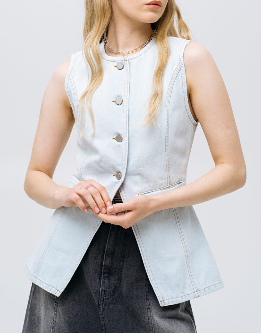 Жилет Light Blue Denim MTCH_sp25-vest-lblue, фото 1 - в интернет магазине KAPSULA