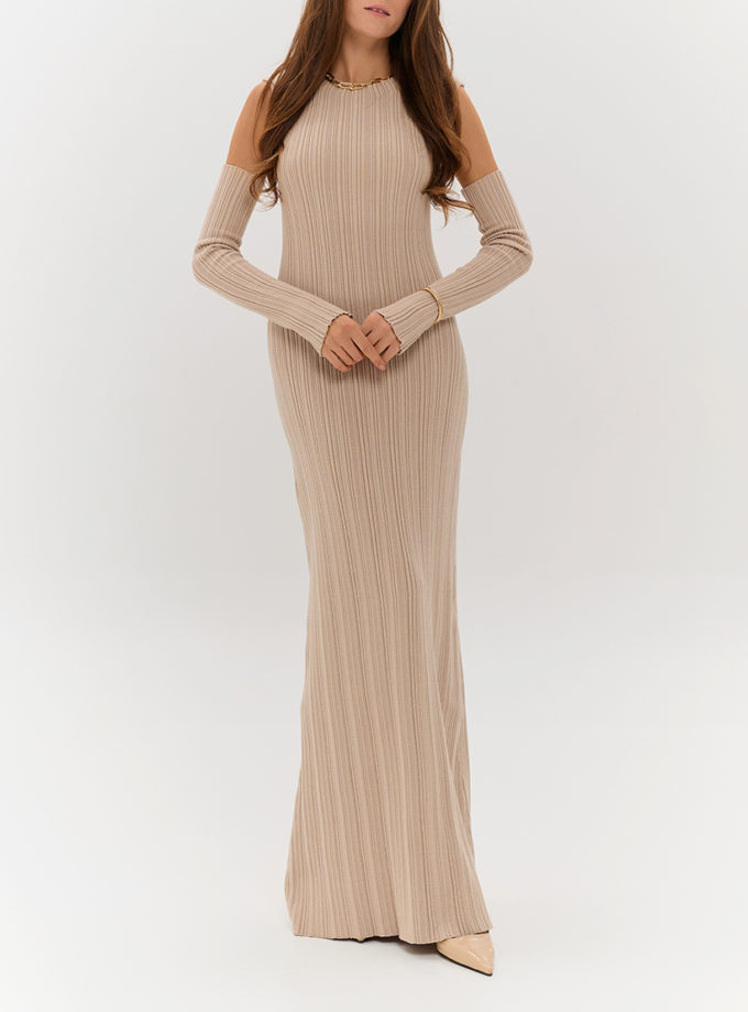 Ан сукня бежева LVL_AN_DRESS_25, фото 1 - в интернет магазине KAPSULA
