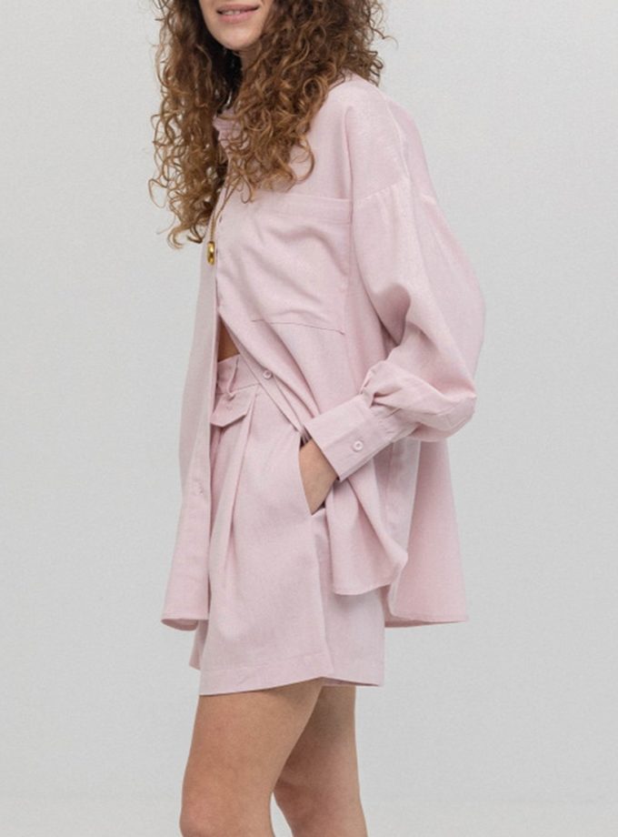 Сорочка ляна TWC_SH2530286_pink, фото 1 - в интернет магазине KAPSULA