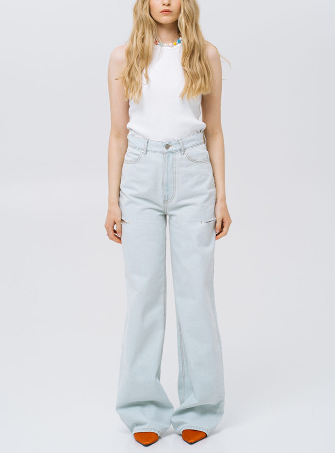 Джинси Light Blue with rips MTCH_sp25-jnswr-lblue, фото 1 - в интернет магазине KAPSULA