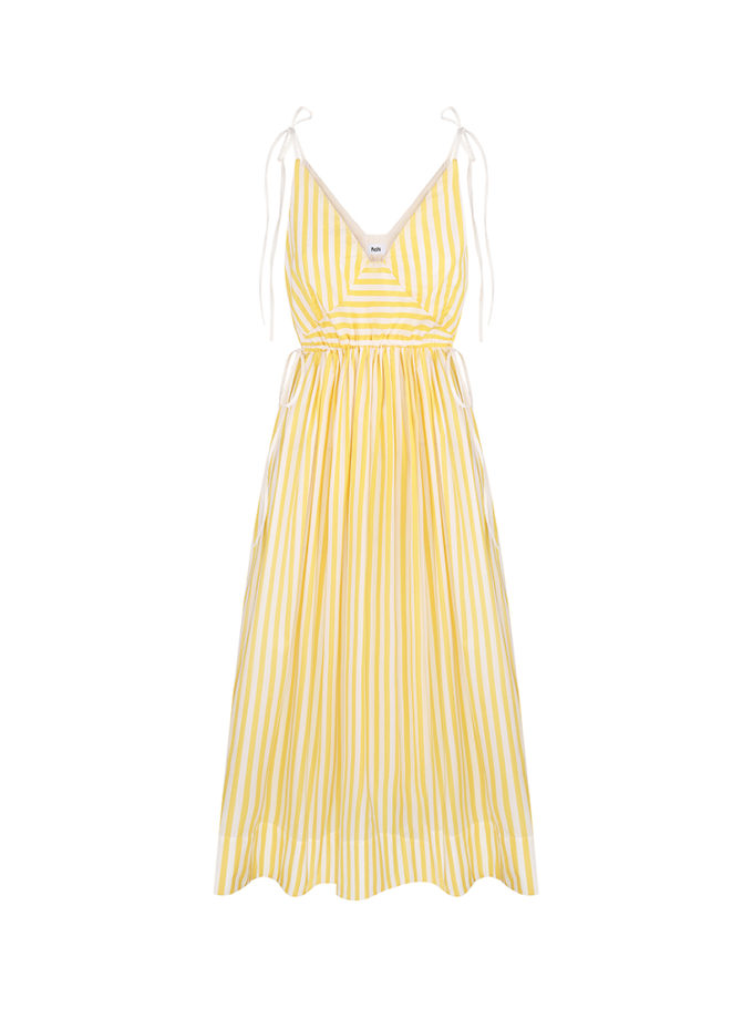Сукня Maxi Cotton Yellow FCH_25-02CDM05-WYLW, фото 1 - в интернет магазине KAPSULA